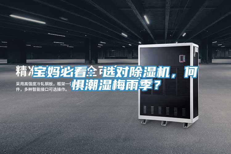 寶媽必看：選對除濕機，何懼潮濕梅雨季？