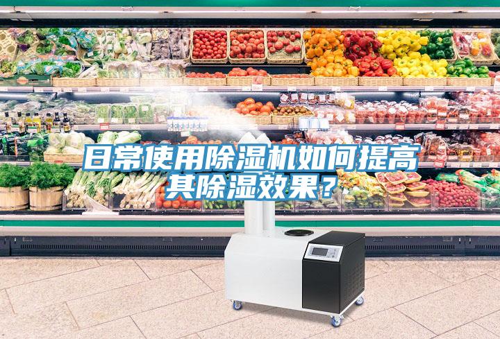 日常使用除濕機如何提高其除濕效果？