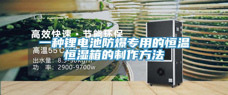 一種鋰電池防爆專(zhuān)用的恒溫恒濕箱的制作方法