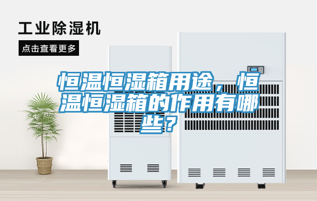 恒溫恒濕箱用途，恒溫恒濕箱的作用有哪些？