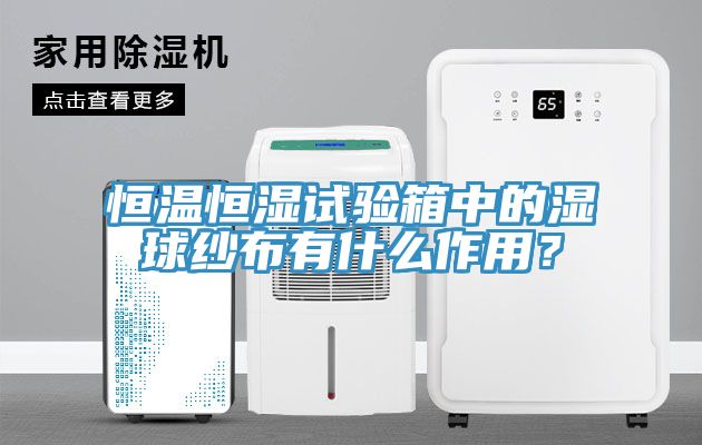 恒溫恒濕試驗箱中的濕球紗布有什么作用？